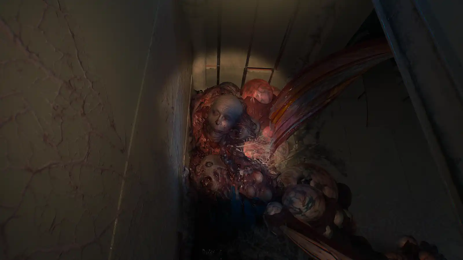 Vista exterior de la plataforma petrolífera Beira D bajo una tormenta, efectos de agua de Unreal Engine 5.