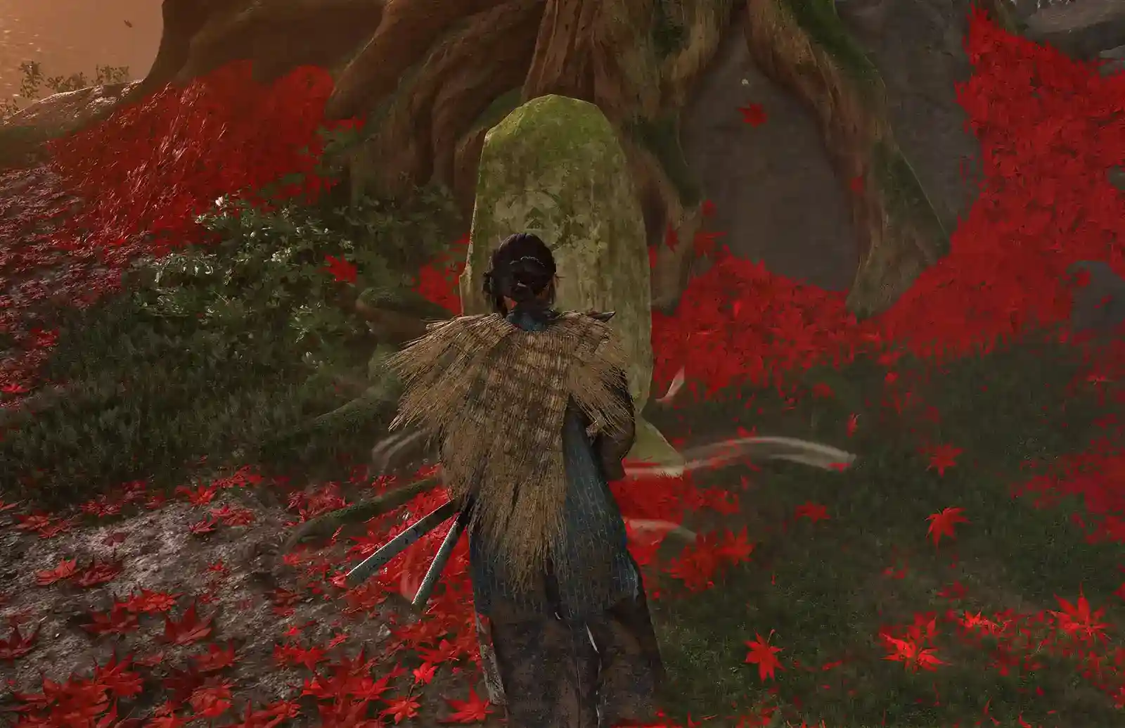 Primer plano de la katana Tormentosa con sus efectos de luz.