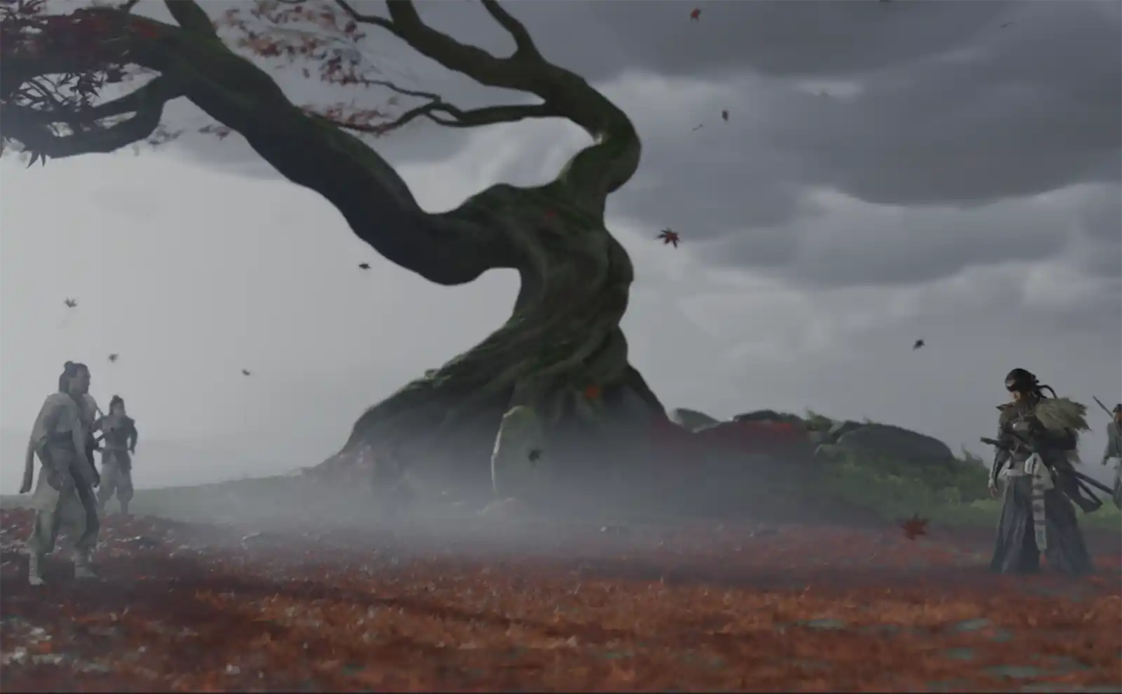 El estanque brumoso, escenografía del duelo por la Tormentosa en Ghost of Yōtei.