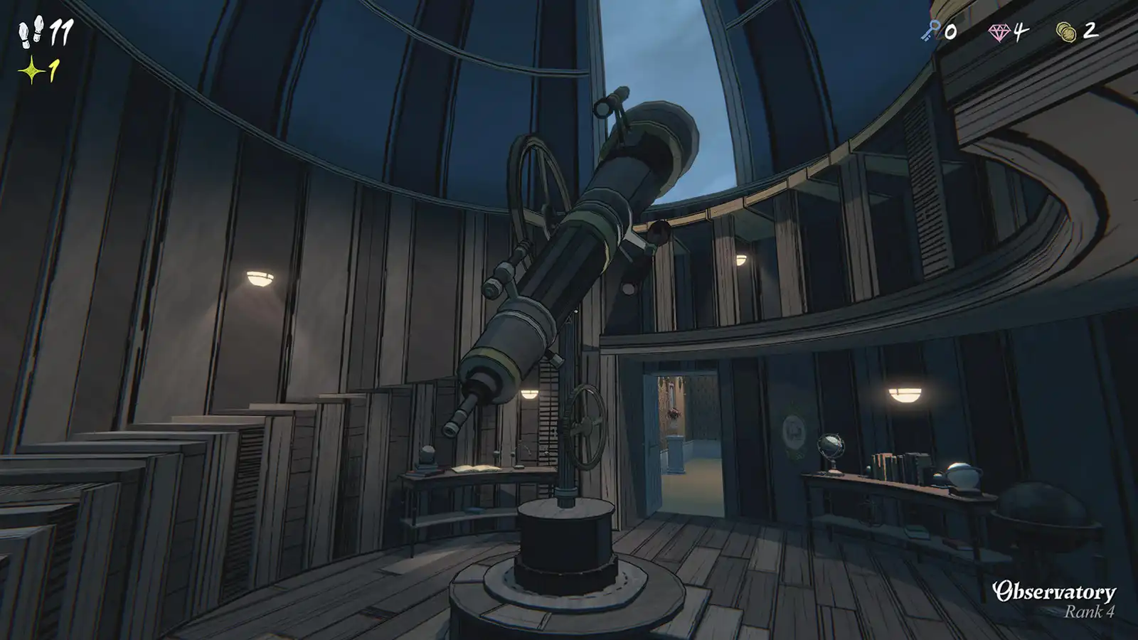 Interfaz de planos y construcción de habitaciones en Blue Prince PS5