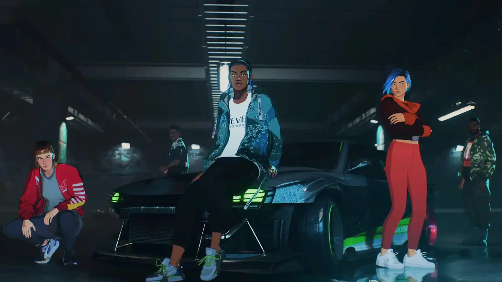 Lamborghini Countach rojo en el tutorial de NFS Unbound PS5