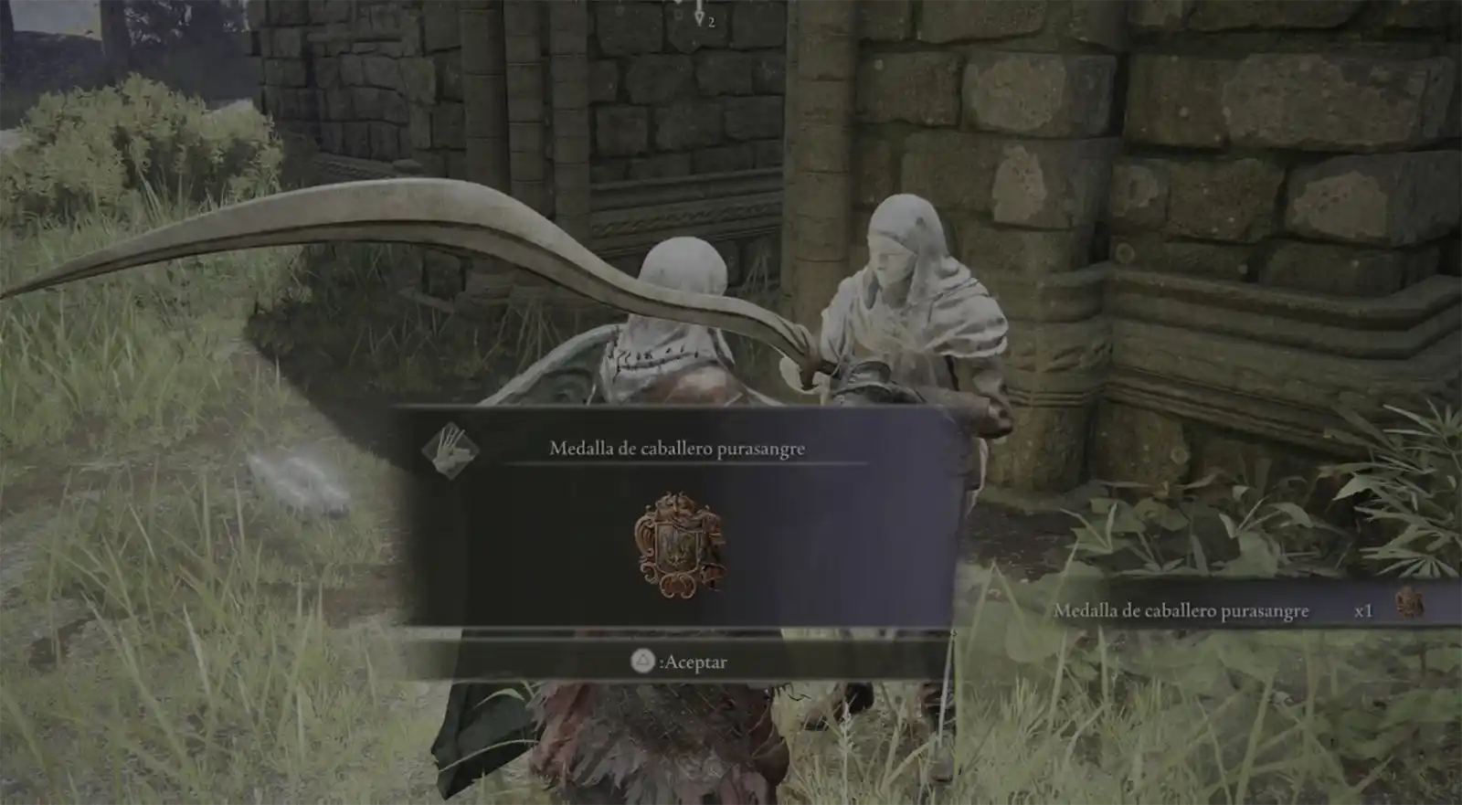 Varré realizando el rito de iniciación de sangre