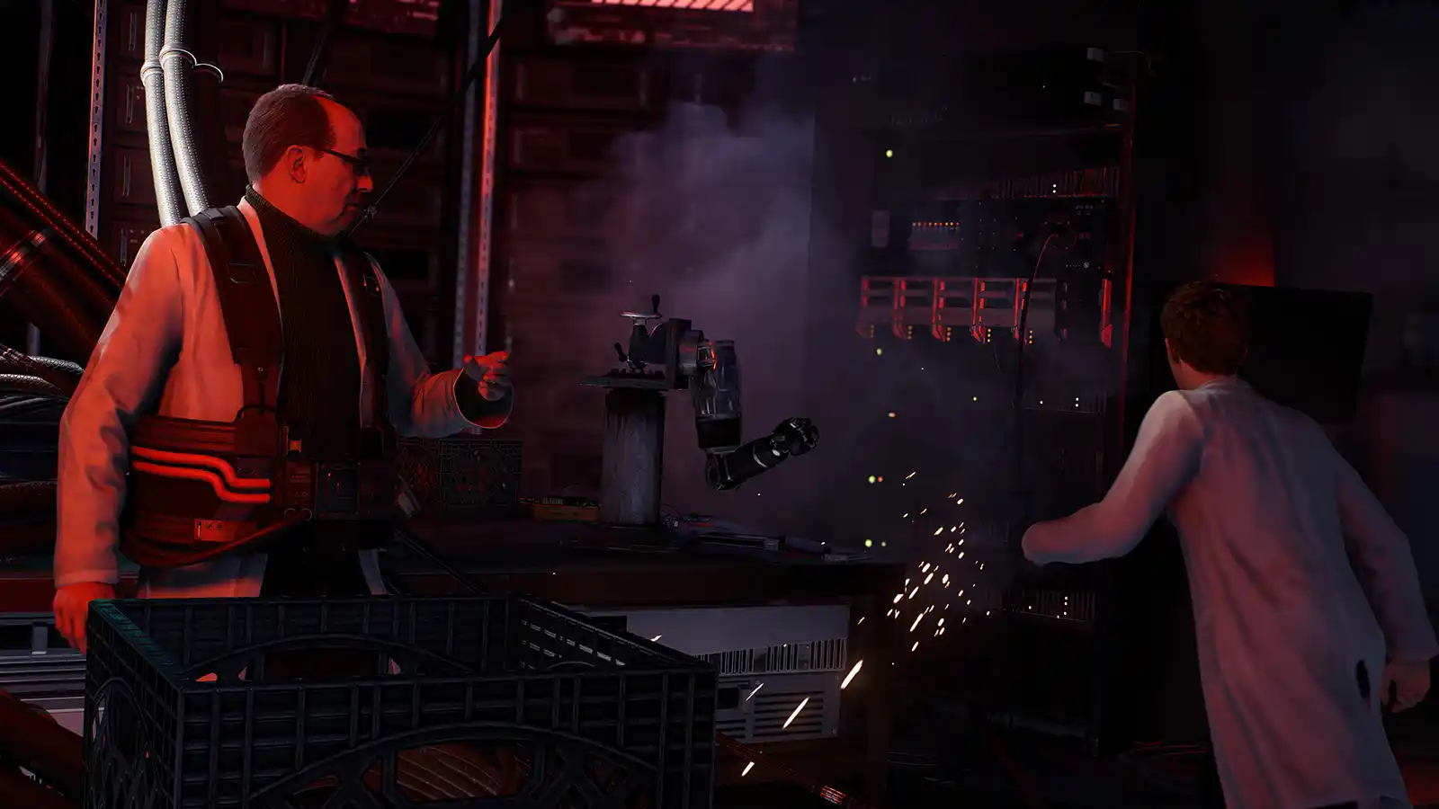 Spider-Man observando la ciudad de Nueva York al atardecer