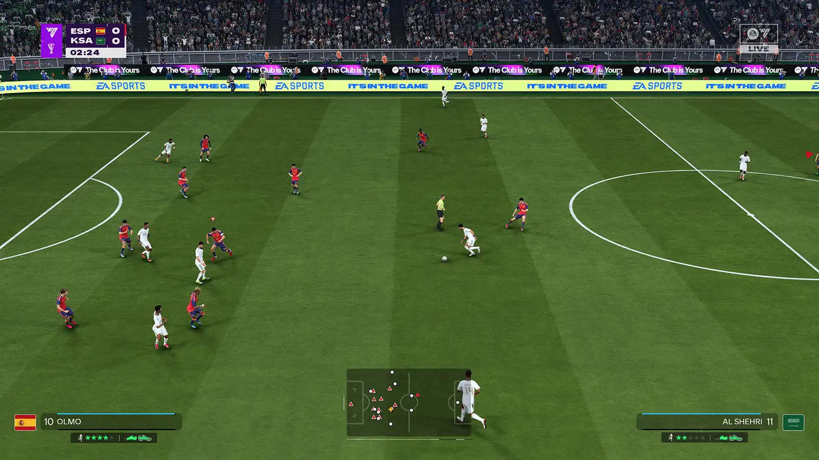 Jugadores de la selección española celebrando en EA Sports FC 26