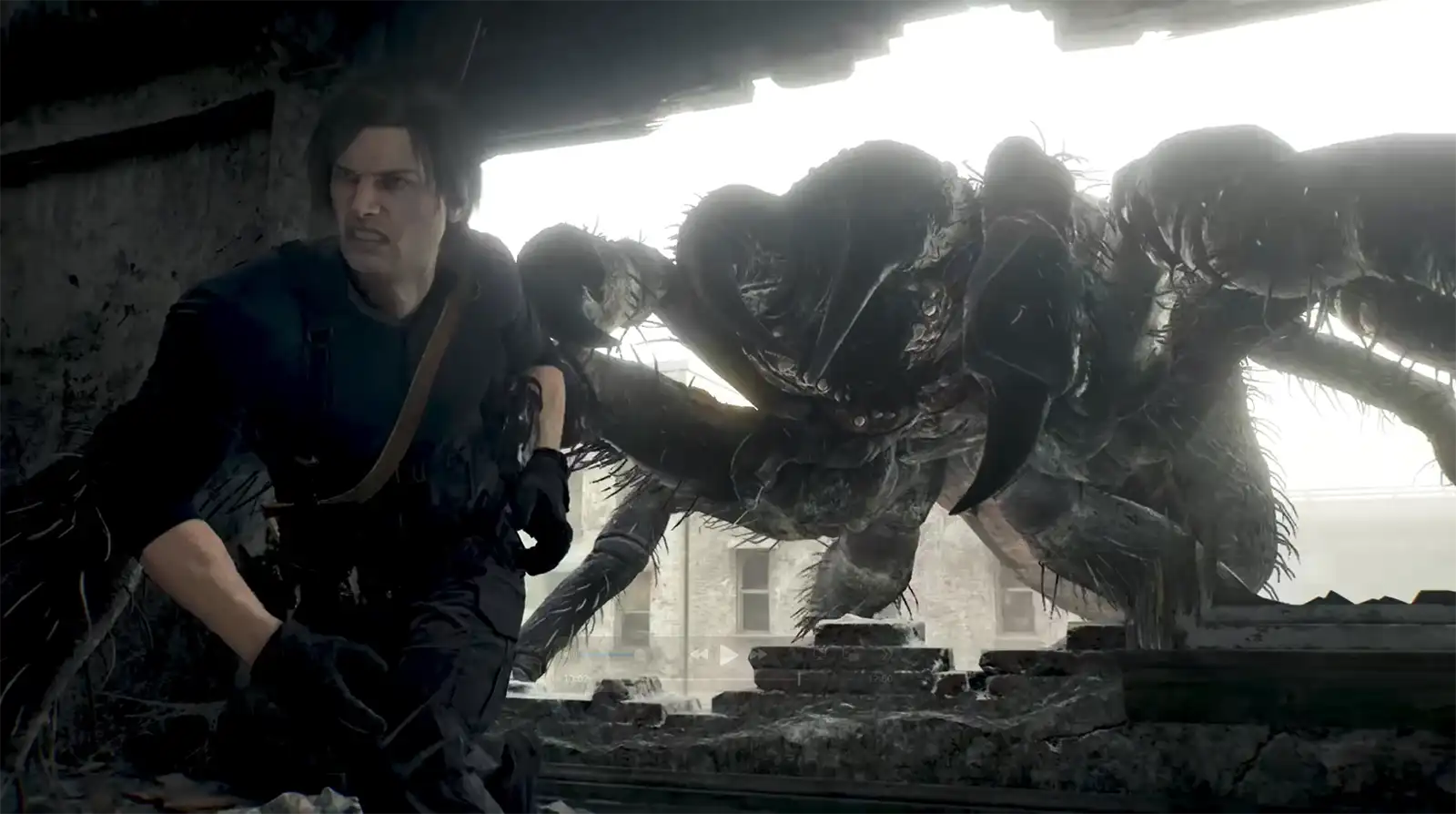 Combate contra el Titan Spinner en la azotea - Resident Evil Requiem